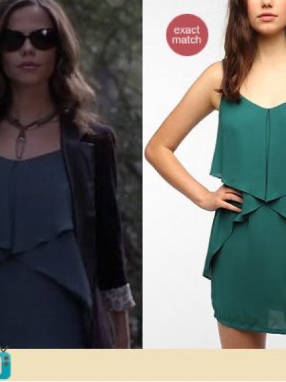 Pins & Needles Teal Green Layered Ruffle Mini Dress
